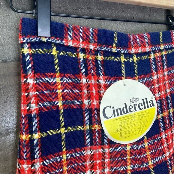 NWT 70s Dead Stock Cinderella Frocks Rosenau Bros Plaid Flare Leg Pants - Picture 6 of 10